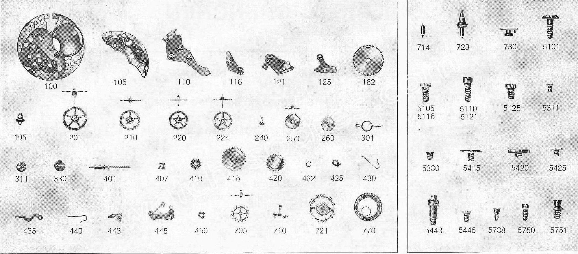 A Schild AS 1727 watch parts