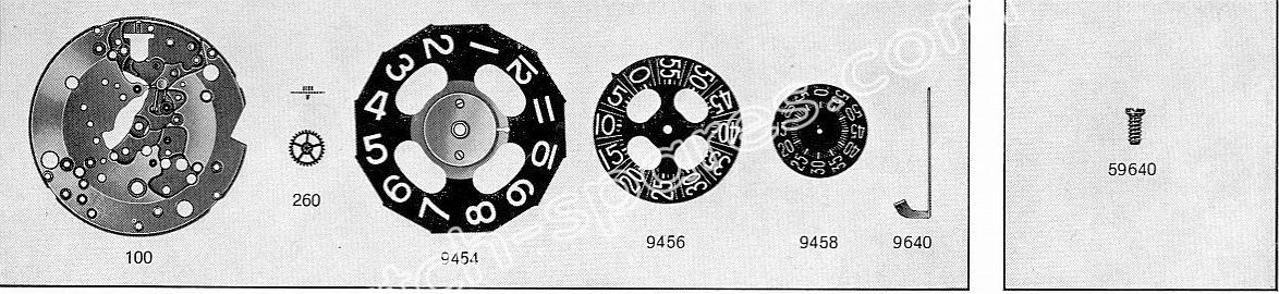 A Schild AS 2072 watch date parts
