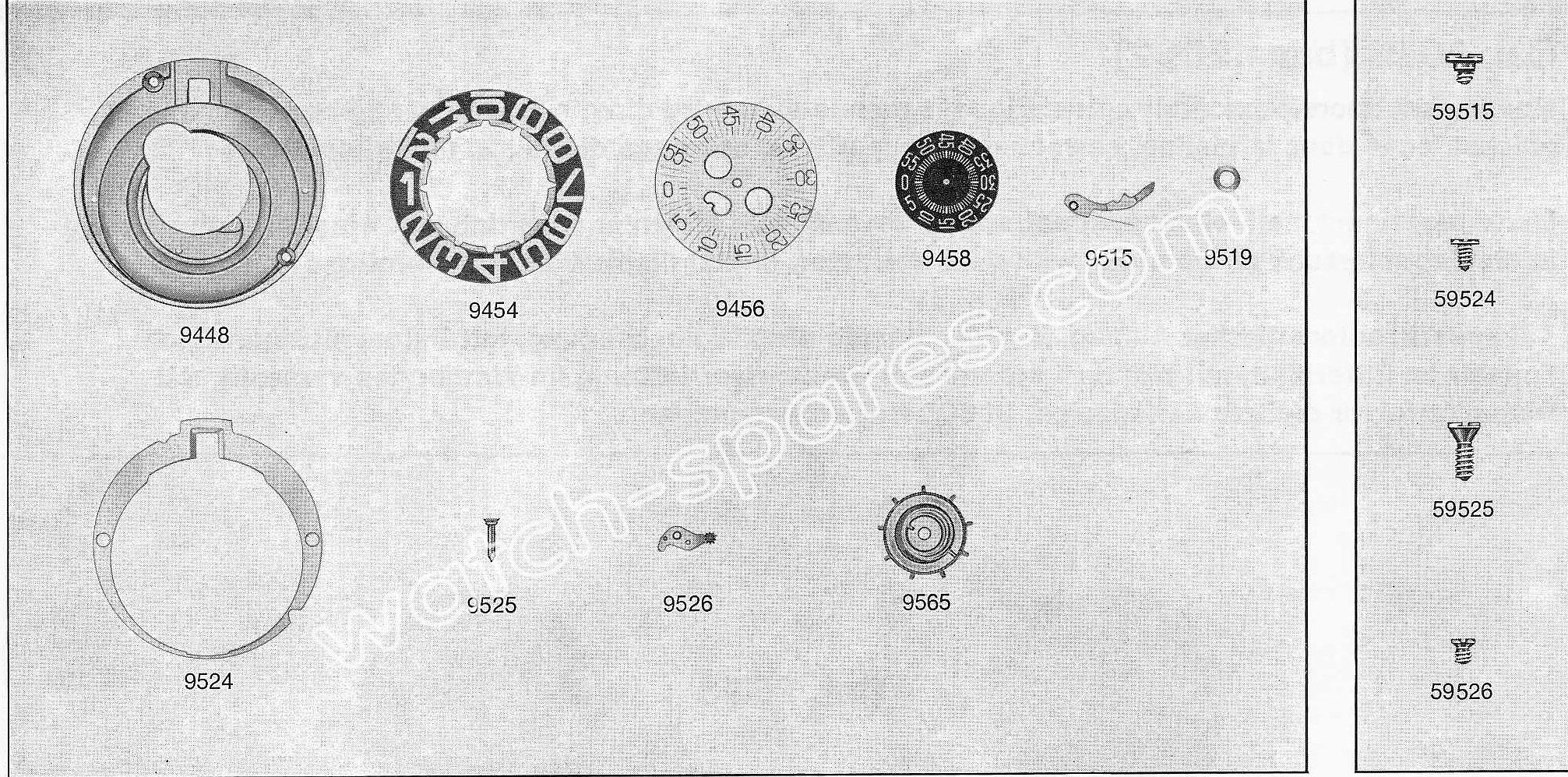 A Schild AS 2073 watch date parts