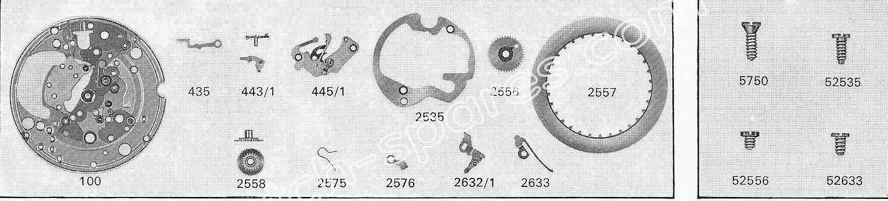 A Schild AS 2163 watch date parts